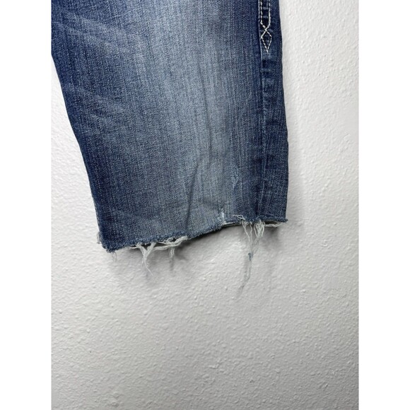 Rock Revival Shorts Womens 32 Stephanie Cut Off Denim Flap Embelished Pocket Y2K - Picture 6 of 16